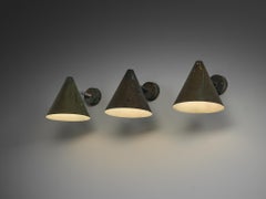 Hans-Agne Jakobsson 'Tratten' Wall Lights in Patinated Copper