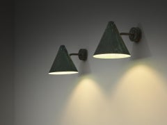Hans-Agne Jakobsson 'Tratten' Wall Lights in Patinated Copper
