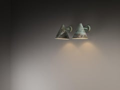 Hans-Agne Jakobsson 'Tratten' Wall Lights in Patinated Copper