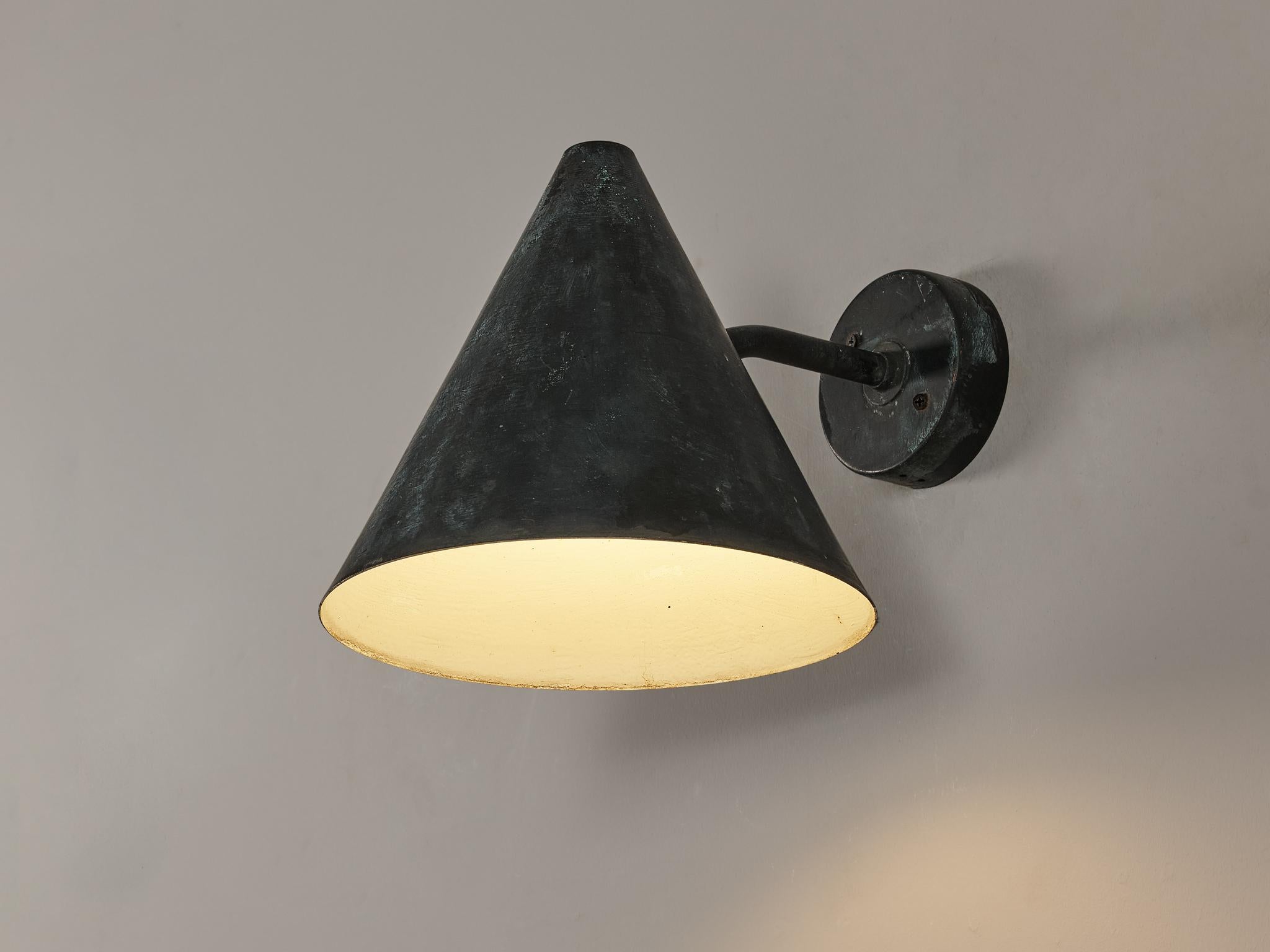 Swedish Hans-Agne Jakobsson 'Tratten' Wall Lights in Patinated Copper