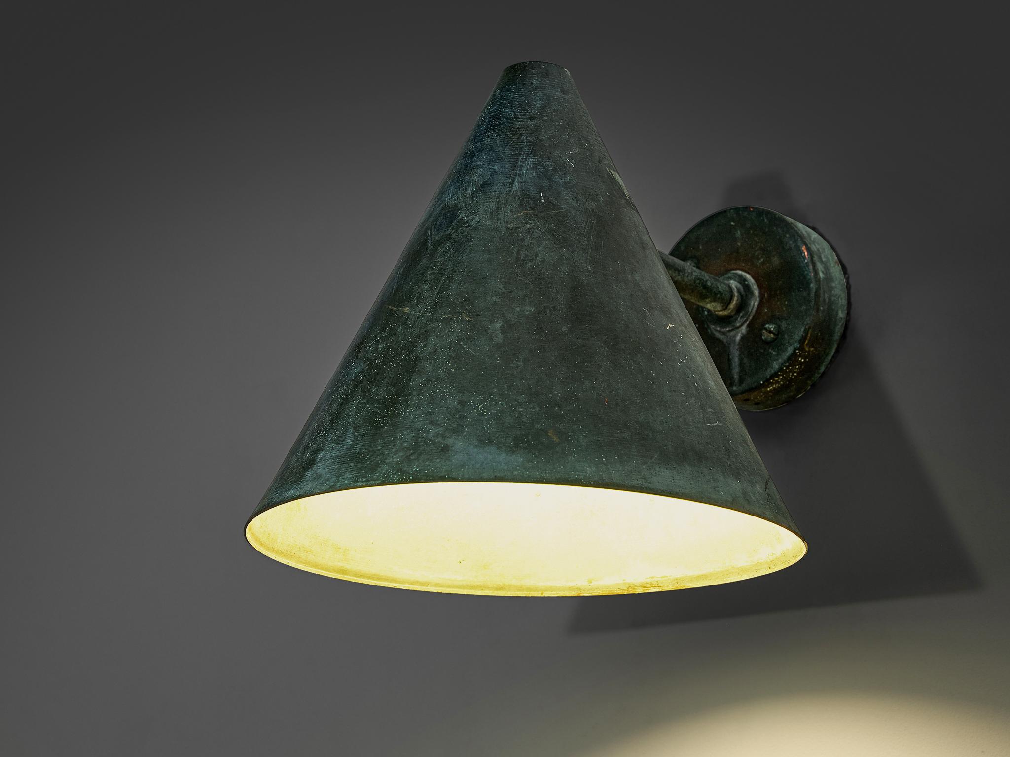 Hans-Agne Jakobsson 'Tratten' Wall Lights in Patinated Copper  For Sale 1