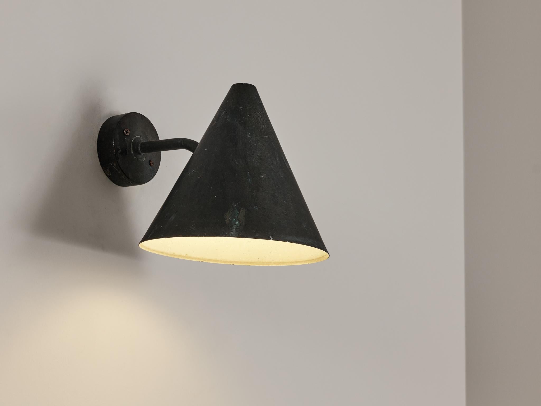 Hans-Agne Jakobsson 'Tratten' Wall Lights in Patinated Copper 2