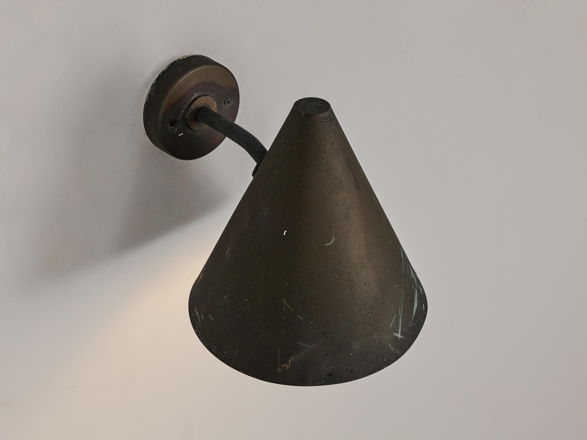 Hans-Agne Jakobsson 'Tratten' Wall Lights in Patinated Copper 2