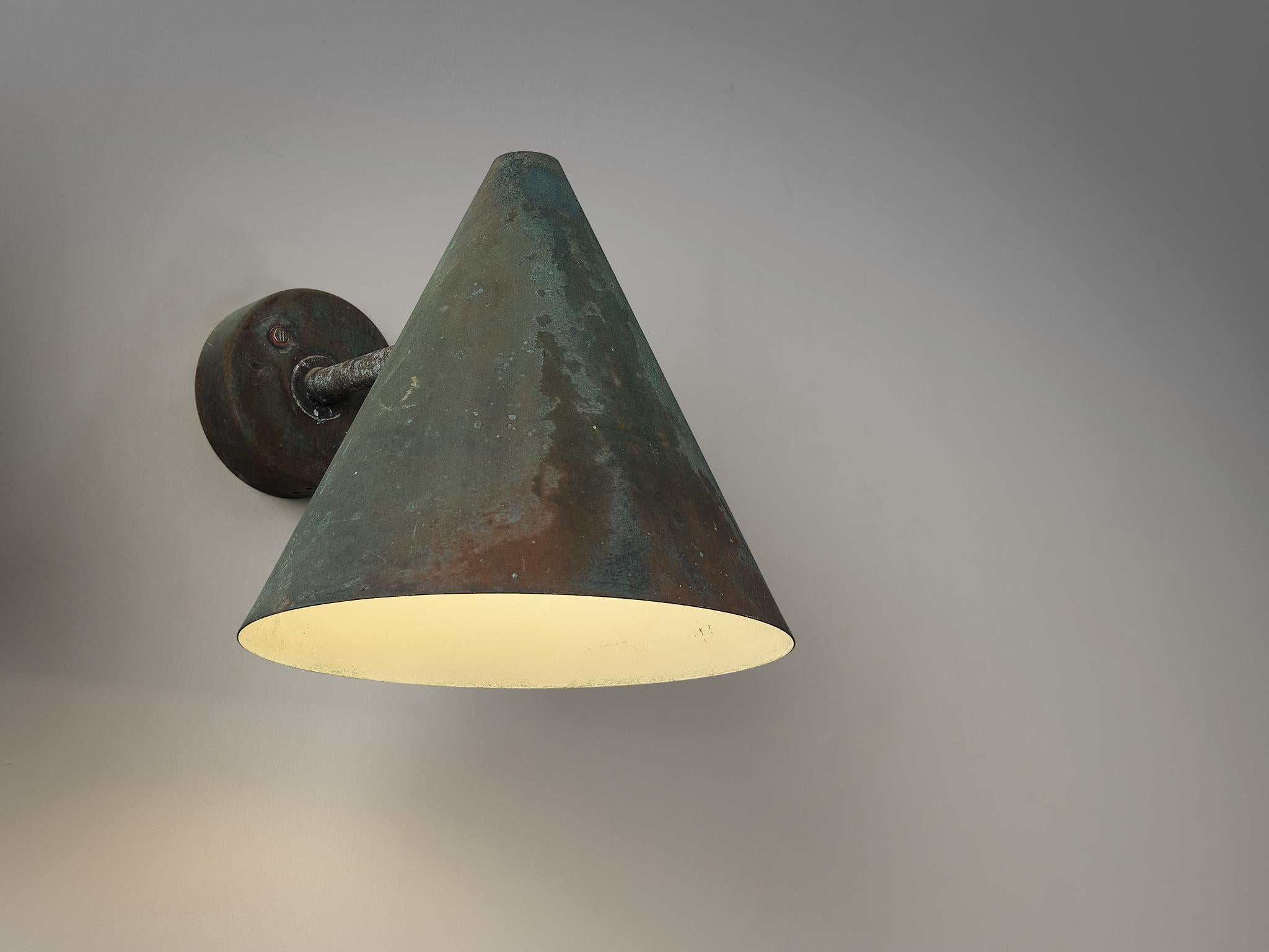 Hans-Agne Jakobsson 'Tratten' Wall Lights in Patinated Copper  For Sale 2