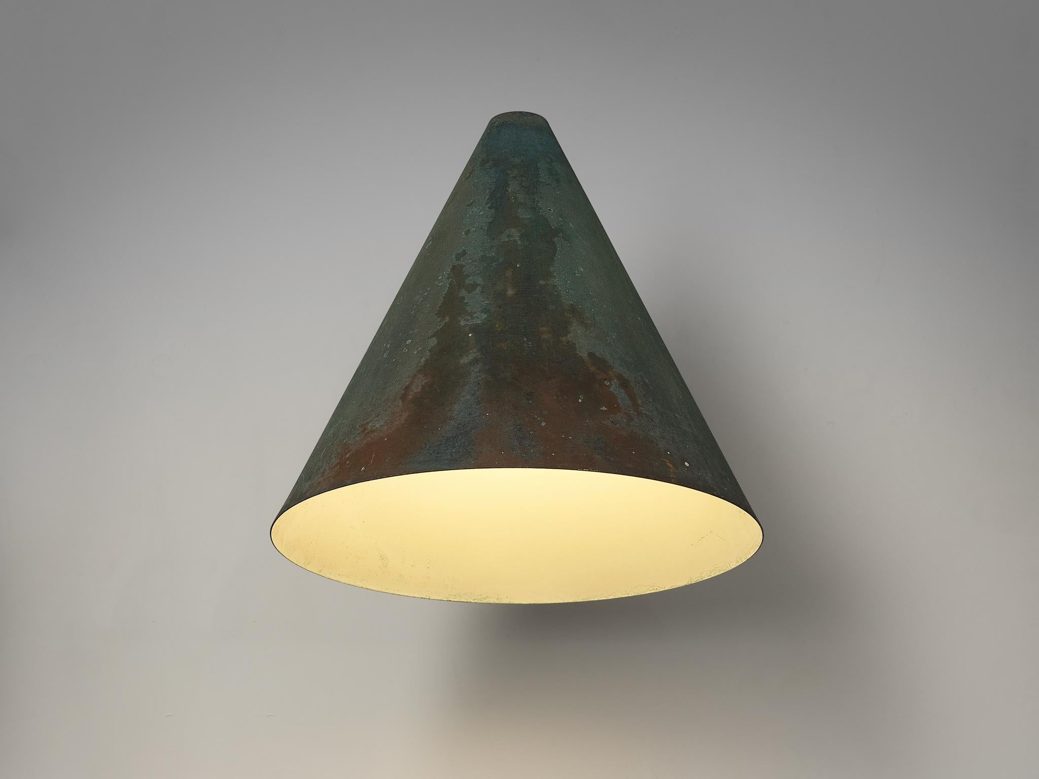  Hans-Agne Jakobsson 'Tratten' Wall Lights in Patinated Copper  For Sale 3