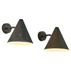 Hans-Agne Jakobsson 'Tratten' Wall Lights in Patinated Copper