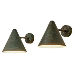 Hans-Agne Jakobsson 'Tratten' Wall Lights in Patinated Copper