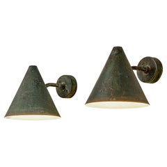 Hans-Agne Jakobsson 'Tratten' Wall Lights in Patinated Copper 