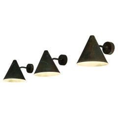 Hans-Agne Jakobsson 'Tratten' Wall Lights in Patinated Copper 