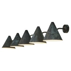 Retro  Hans-Agne Jakobsson 'Tratten' Wall Lights in Patinated Copper 