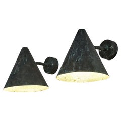 Hans-Agne Jakobsson 'Tratten' Wall Lights in Patinated Copper