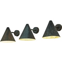 Hans-Agne Jakobsson 'Tratten' Wall Lights in Patinated Copper