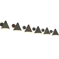 Hans-Agne Jakobsson 'Tratten' Wall Lights in Patinated Copper