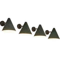 Hans-Agne Jakobsson 'Tratten' Wall Lights in Patinated Copper
