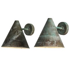 Hans-Agne Jakobsson 'Tratten' Wall Lights in Patinated Copper