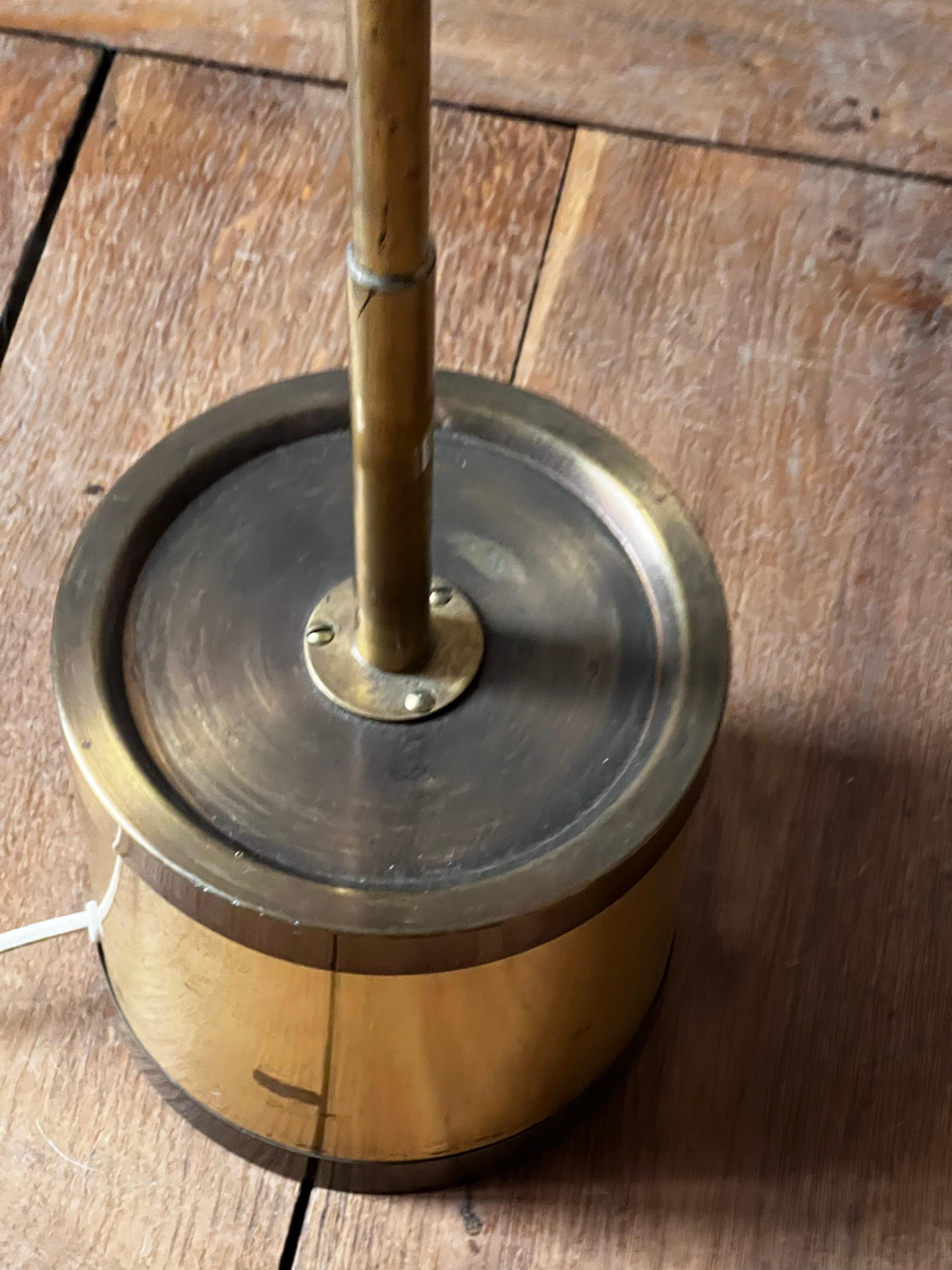 Hans Agne Jakobsson unique wool and Brass Floor Lamp new handcrafted shade 4