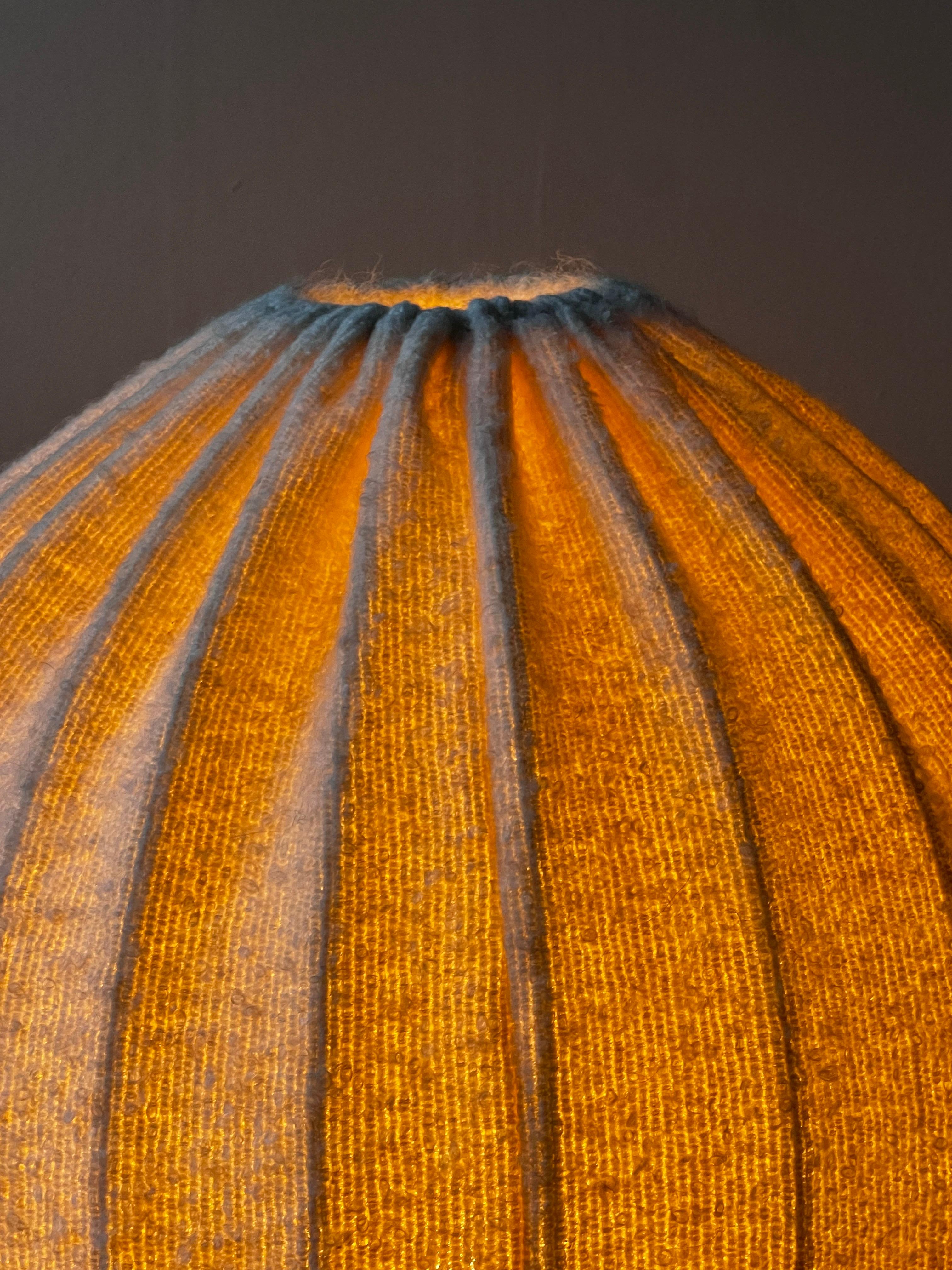 Hans Agne Jakobsson unique wool and Brass Floor Lamp new handcrafted shade 5