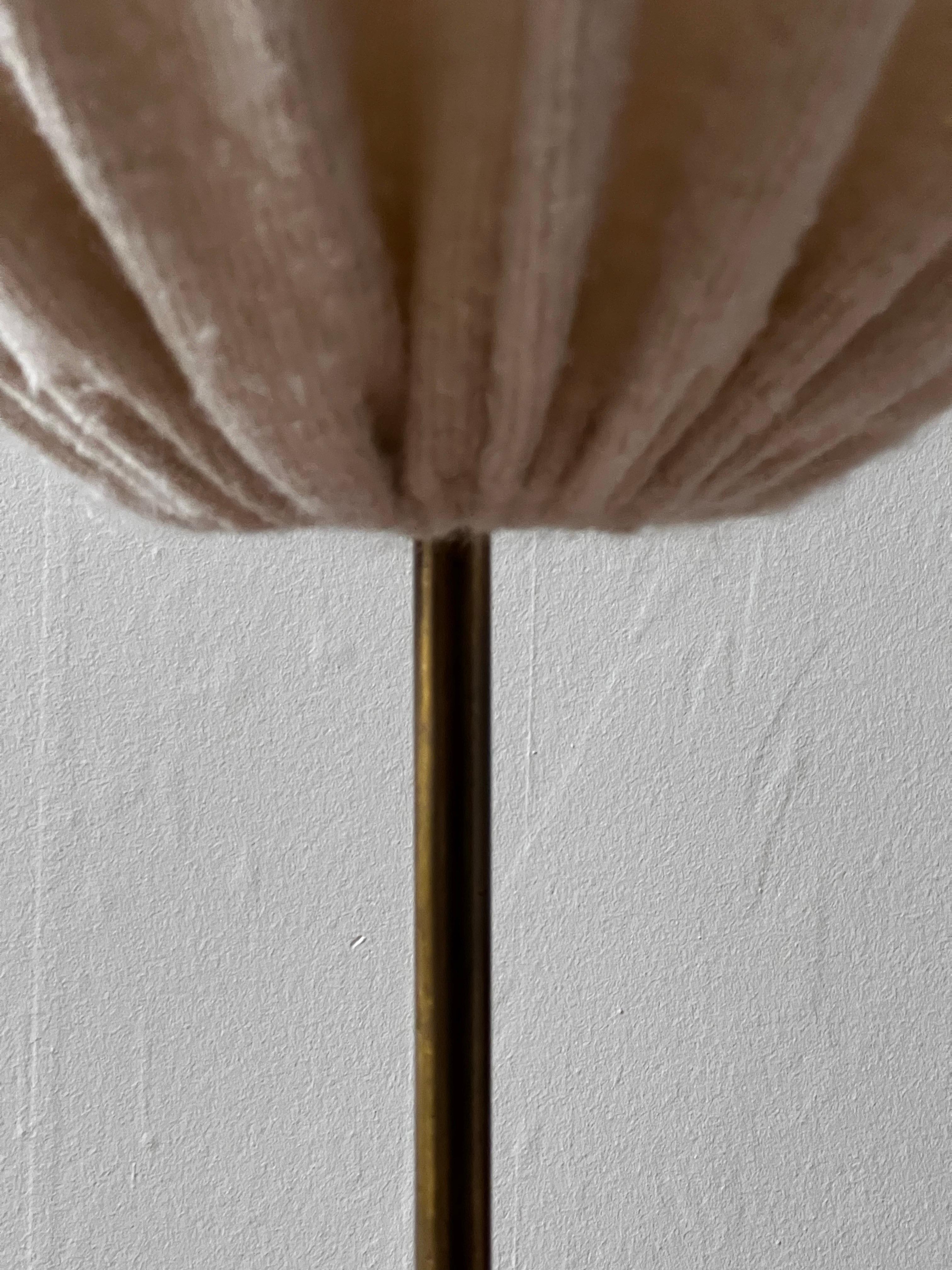 Hans Agne Jakobsson unique wool and Brass Floor Lamp new handcrafted shade 6