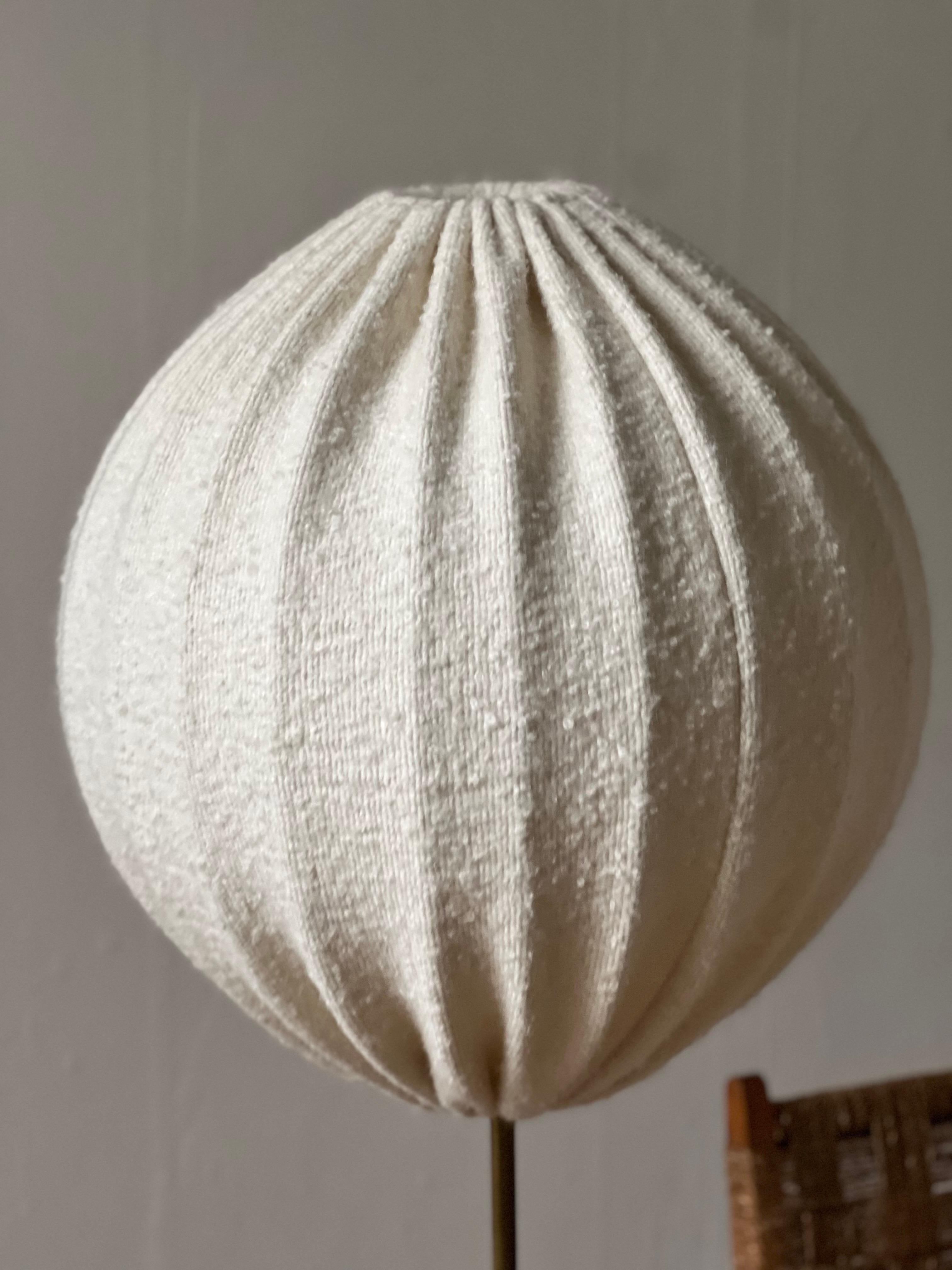 Hans Agne Jakobsson unique wool and Brass Floor Lamp new handcrafted shade 7