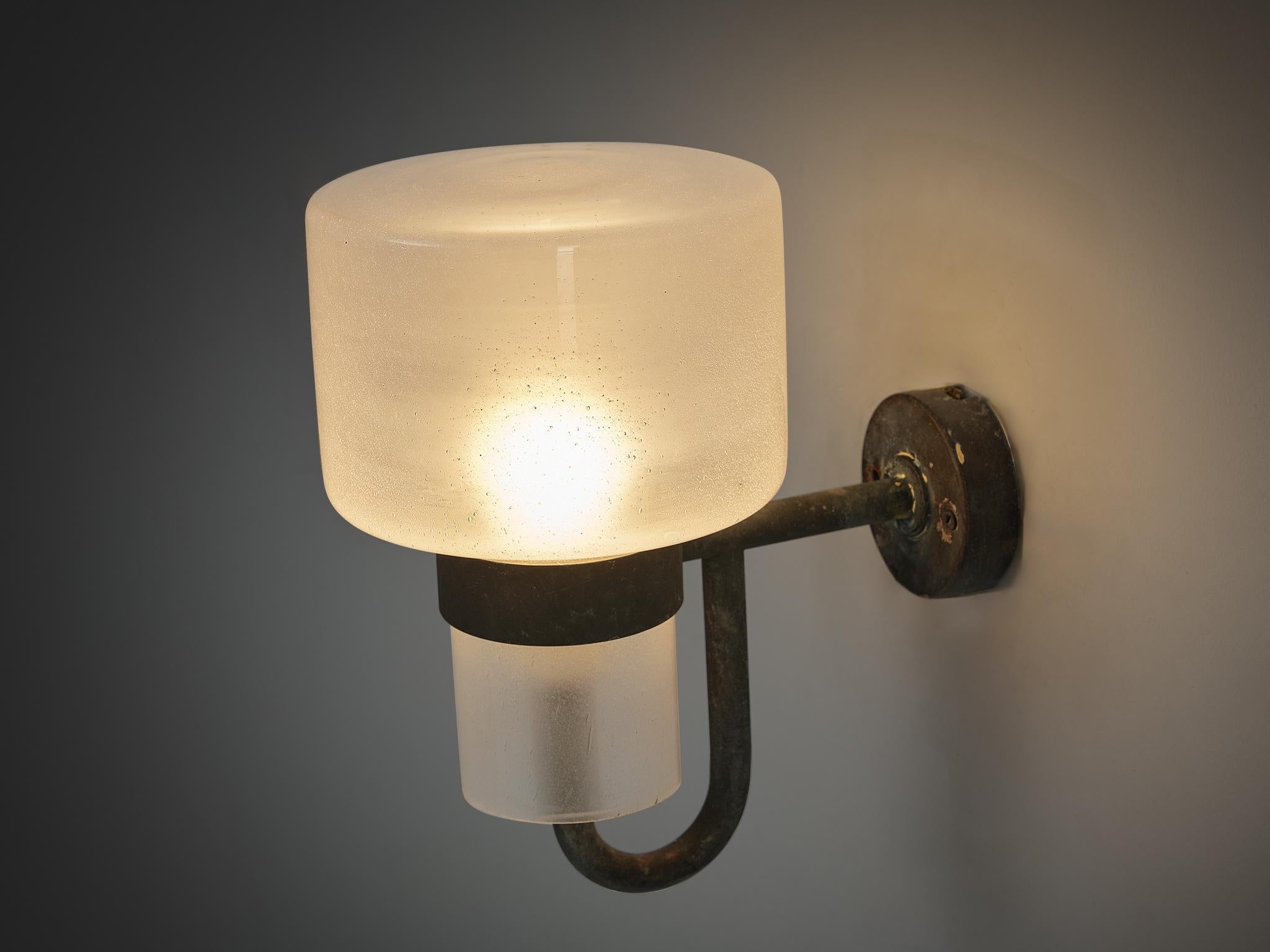 Hans-Agne Jakobsson 'V-138' Wall Light in Copper and Blown Glass In Good Condition In Waalwijk, NL