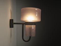 Hans-Agne Jakobsson 'V-138' Wall Light in Copper and Blown Glass