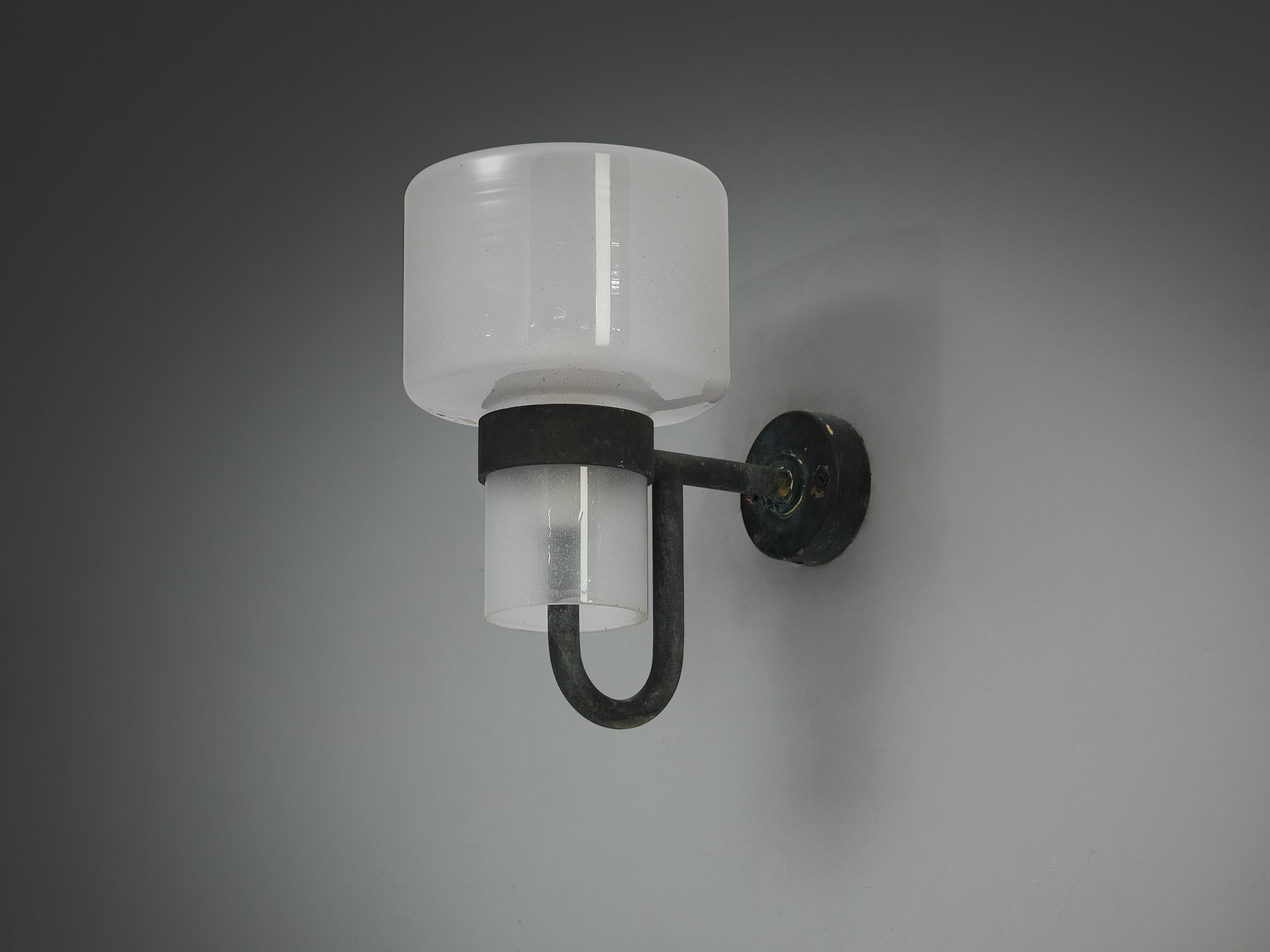 Hans-Agne Jakobsson 'V-138' Wall Light in Copper and Blown Glass 2