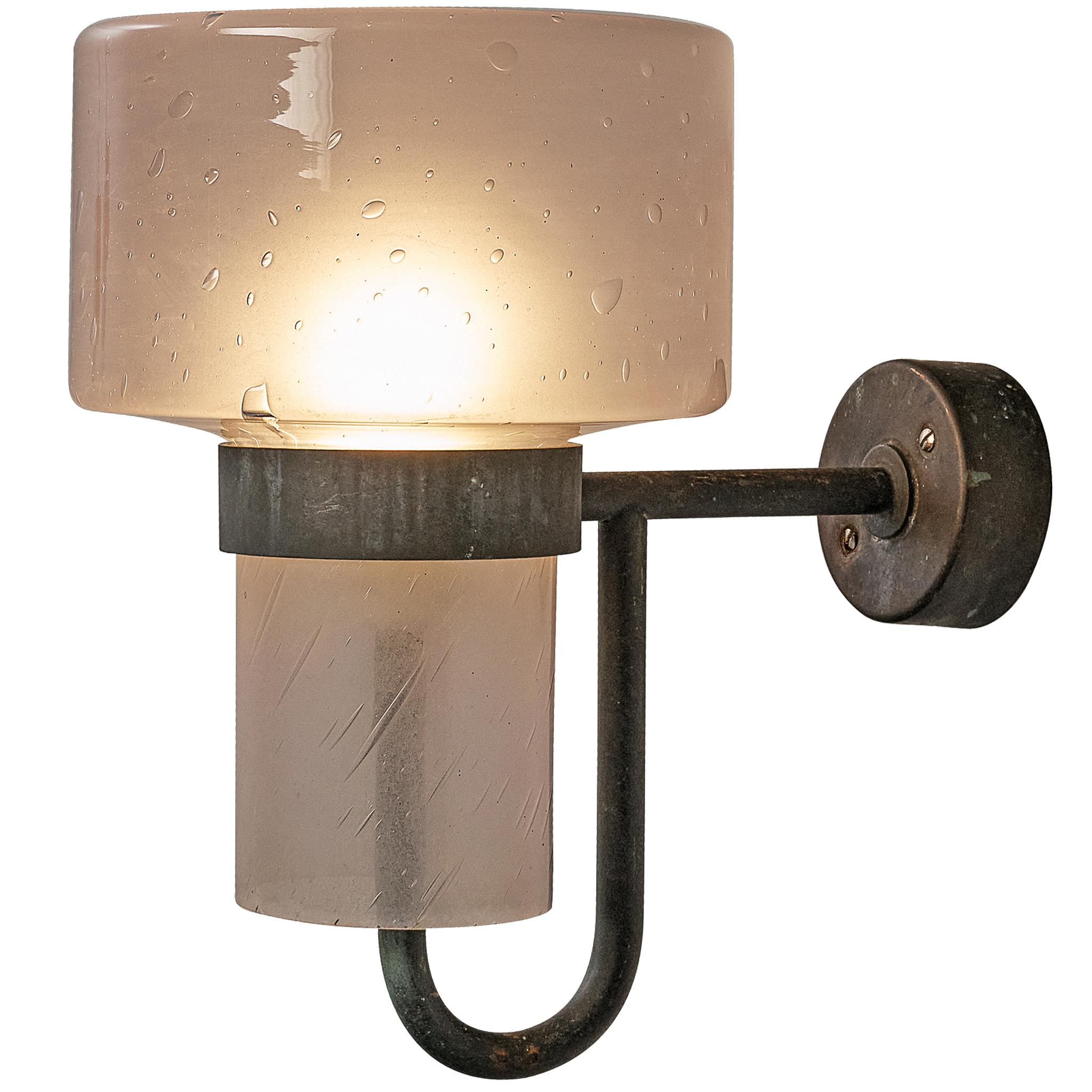 Hans-Agne Jakobsson 
V-138
 Wall Light in Copper and Blown Glass
