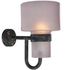 Hans-Agne Jakobsson 'V-138' Wall Light in Copper and Blown Glass