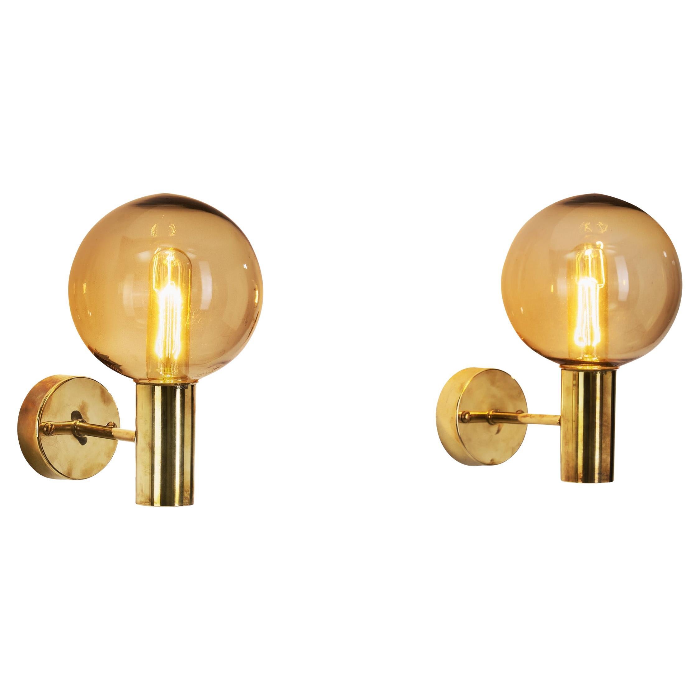 Hans-Agne Jakobsson "V-149/" Pair of Wall Sconces for AB Markaryd, Sweden 1960s