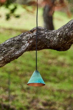 Hans-Agne Jakobsson Verdigris Patinated 'Mini-Tratten' Outdoor Pendant