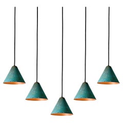 Hans-Agne Jakobsson Verdigris Patinated 'Mini-Tratten' Pendant