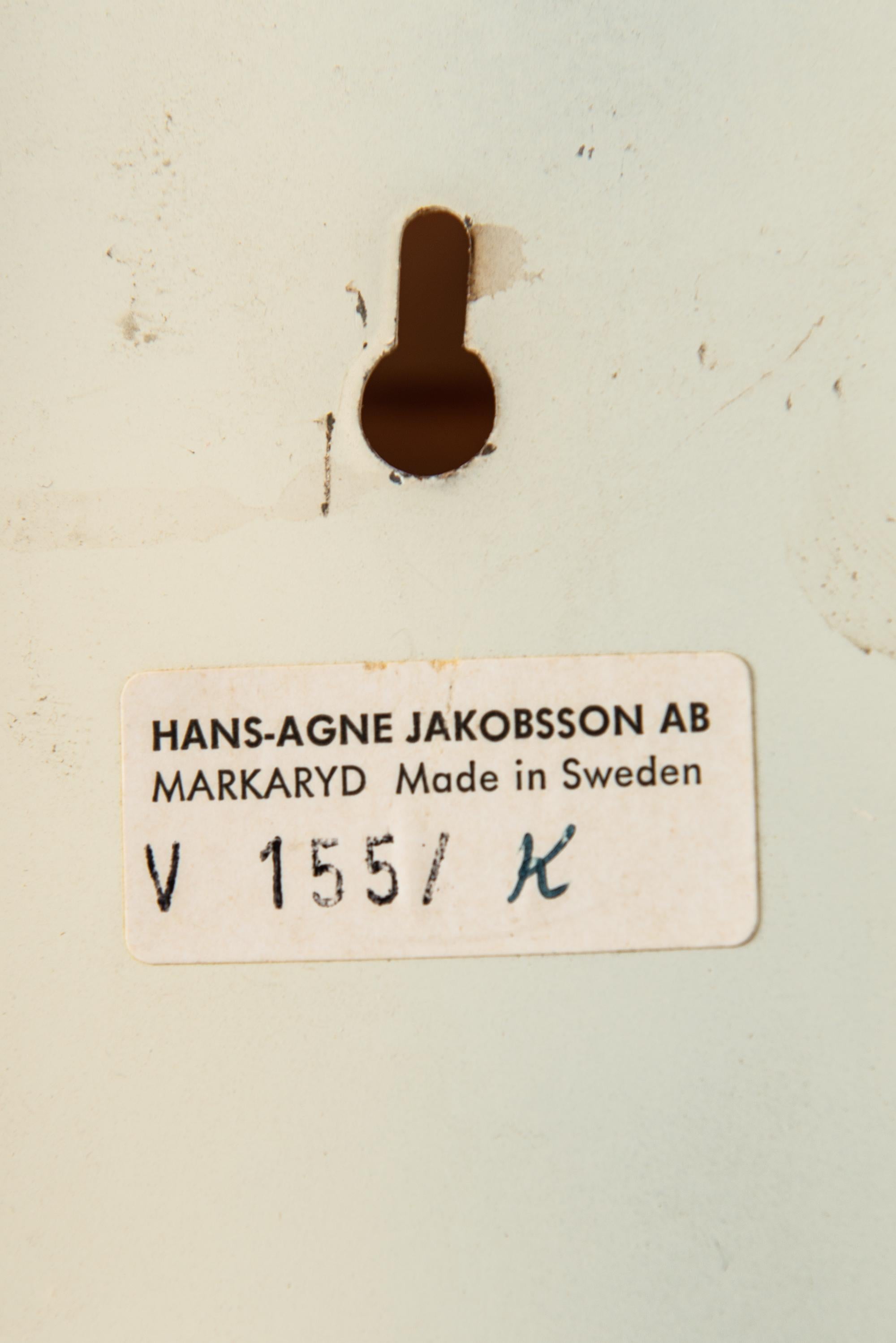 Copper Hans-Agne Jakobsson Wall Lamps Model V-155 by Hans-Agne Jakobsson AB in Sweden For Sale