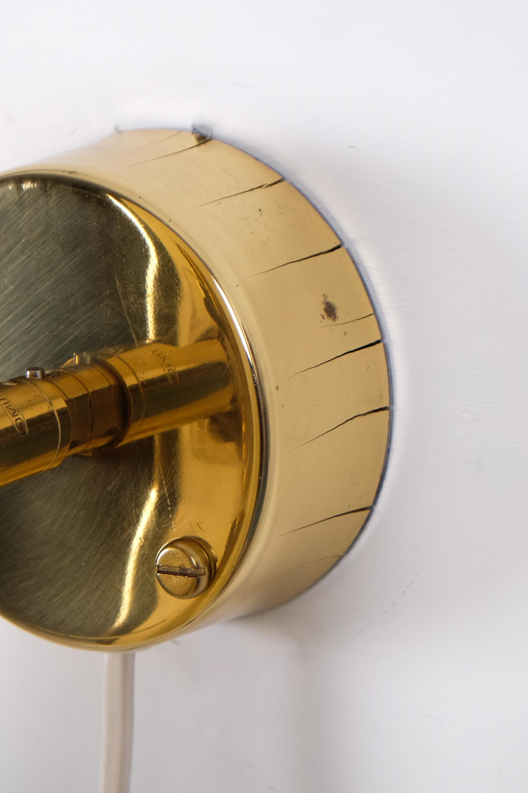 Brass Hans-Agne Jakobsson Wall Light, 1960s For Sale