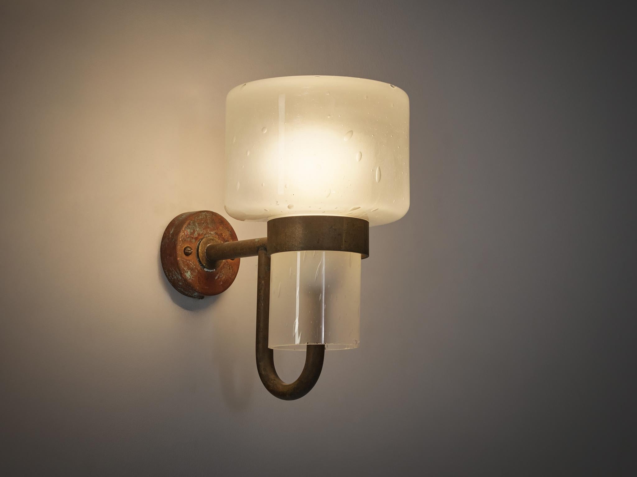 Aplique Hans-Agne Jakobsson de cobre y cristal soplado Escandinavo moderno en venta