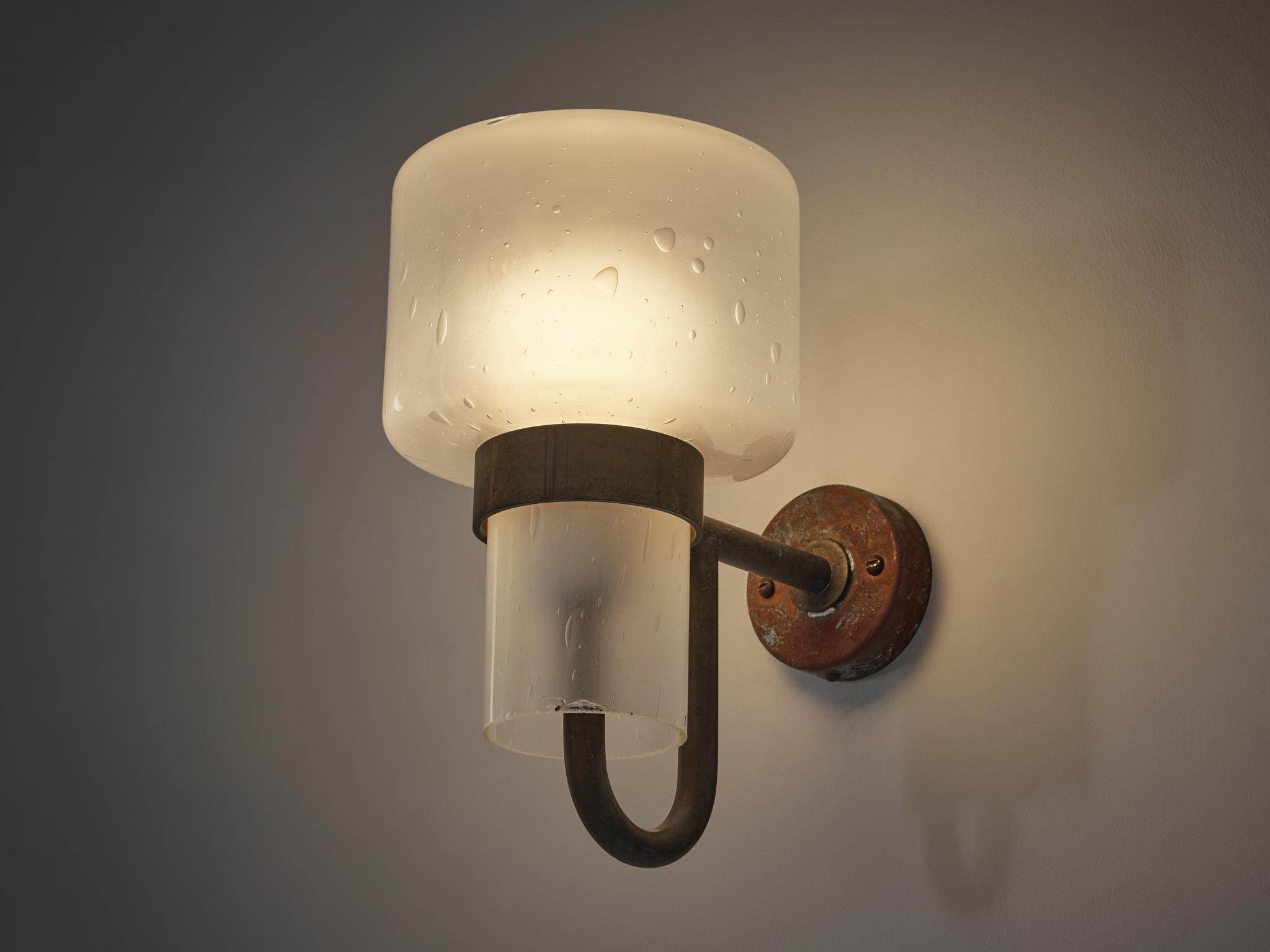 Aplique Hans-Agne Jakobsson de cobre y cristal soplado Cobre en venta