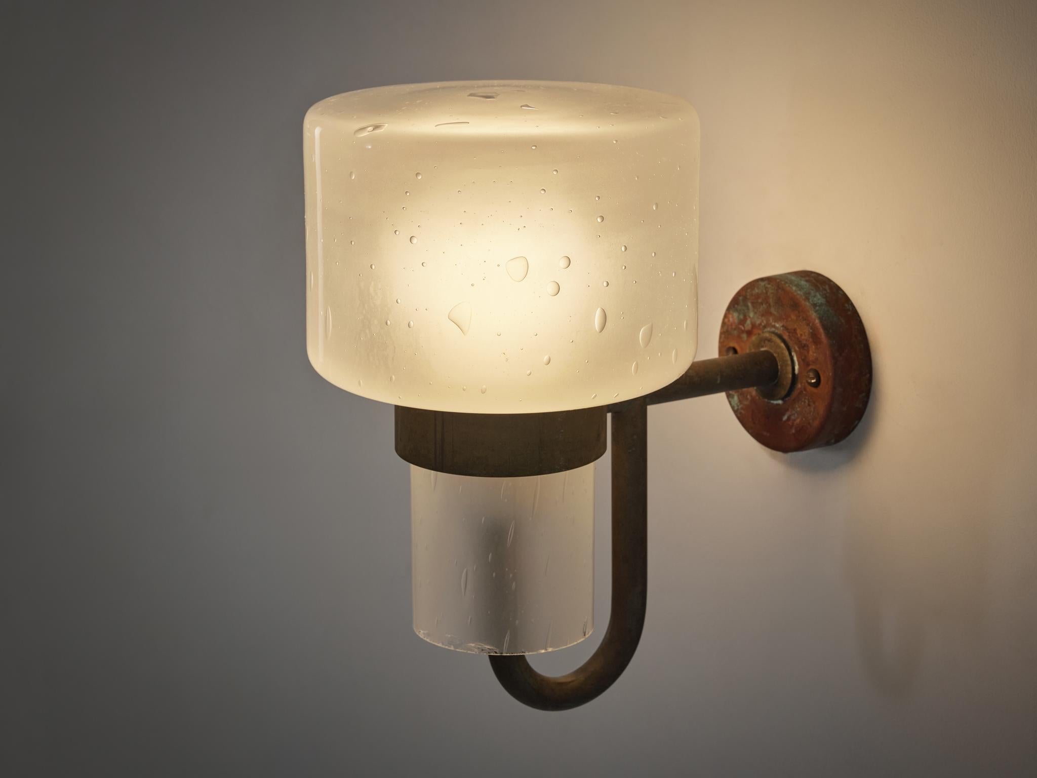 Aplique Hans-Agne Jakobsson de cobre y cristal soplado en venta 2
