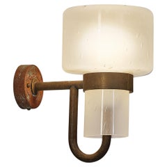 Hans-Agne Jakobsson Wall Light in Copper and Blown Glass