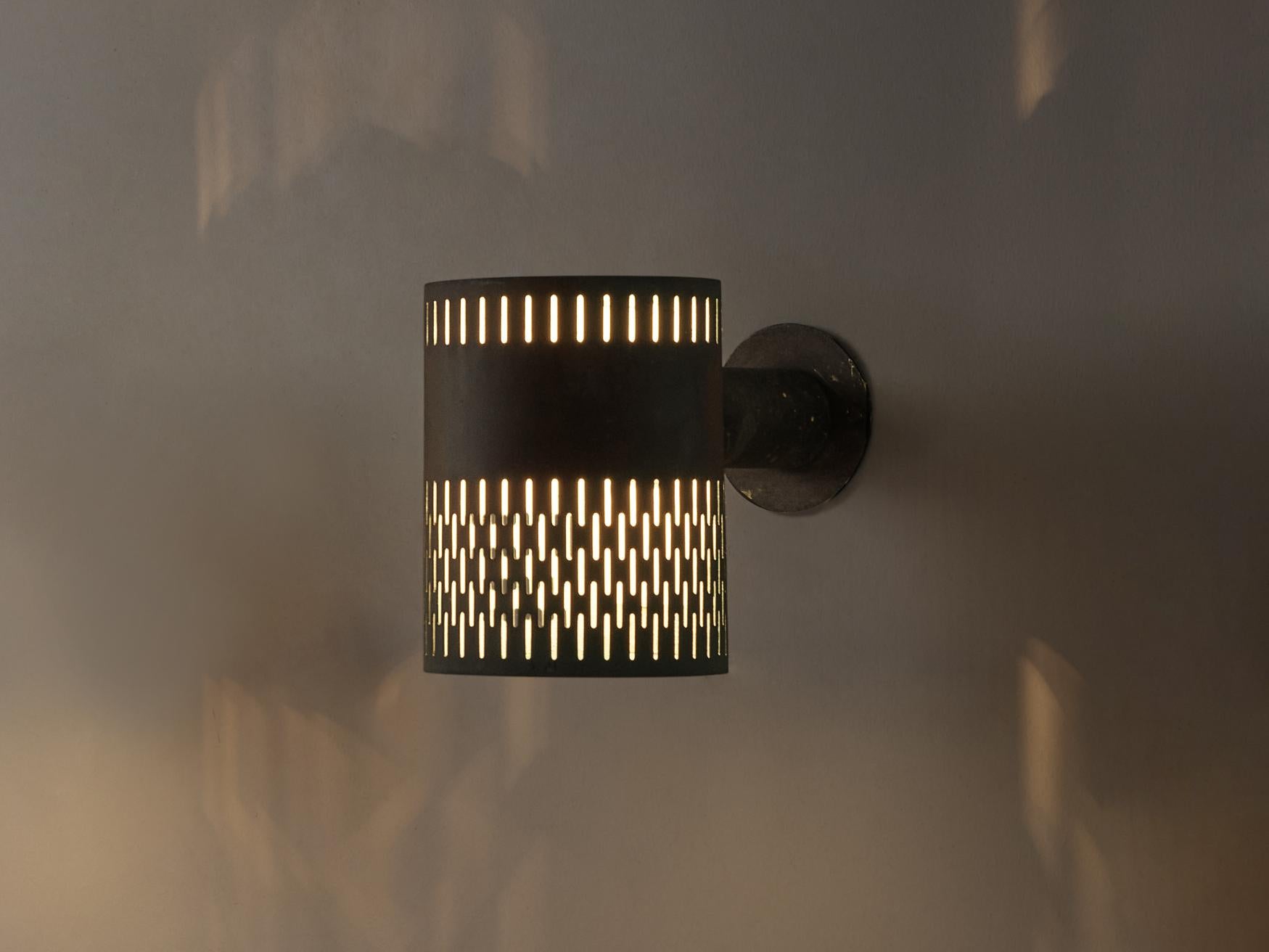 Swedish Hans-Agne Jakobsson Wall Light in Patinated Copper