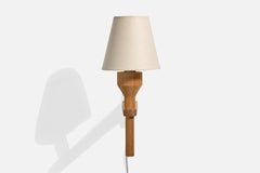 Hans-Agne Jakobsson, Wall Light, Pine, Fabric, Sweden, 1970s