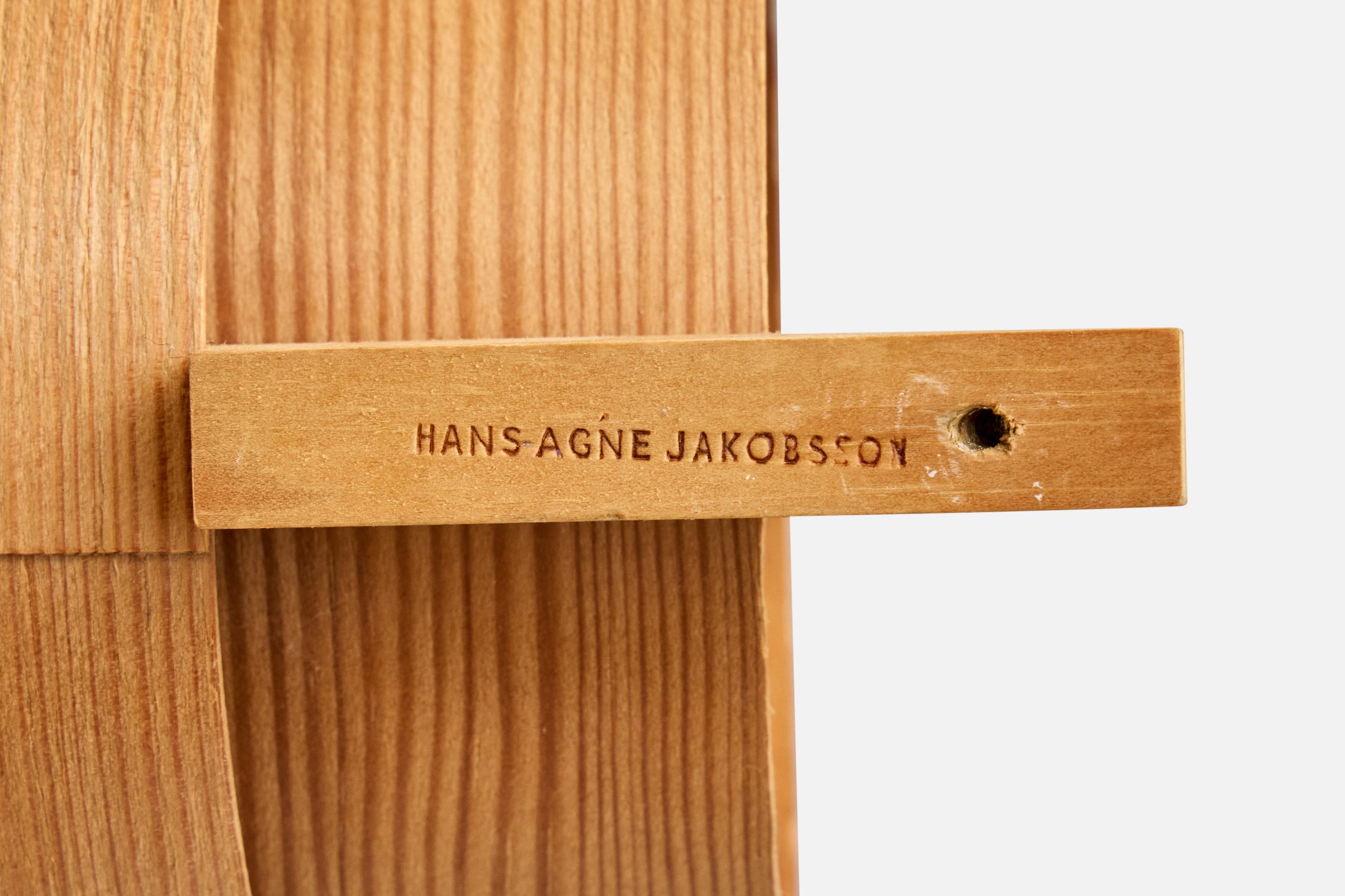 Hans-Agne Jakobsson, Wall Light, Pine, Sweden, 1970s For Sale 1