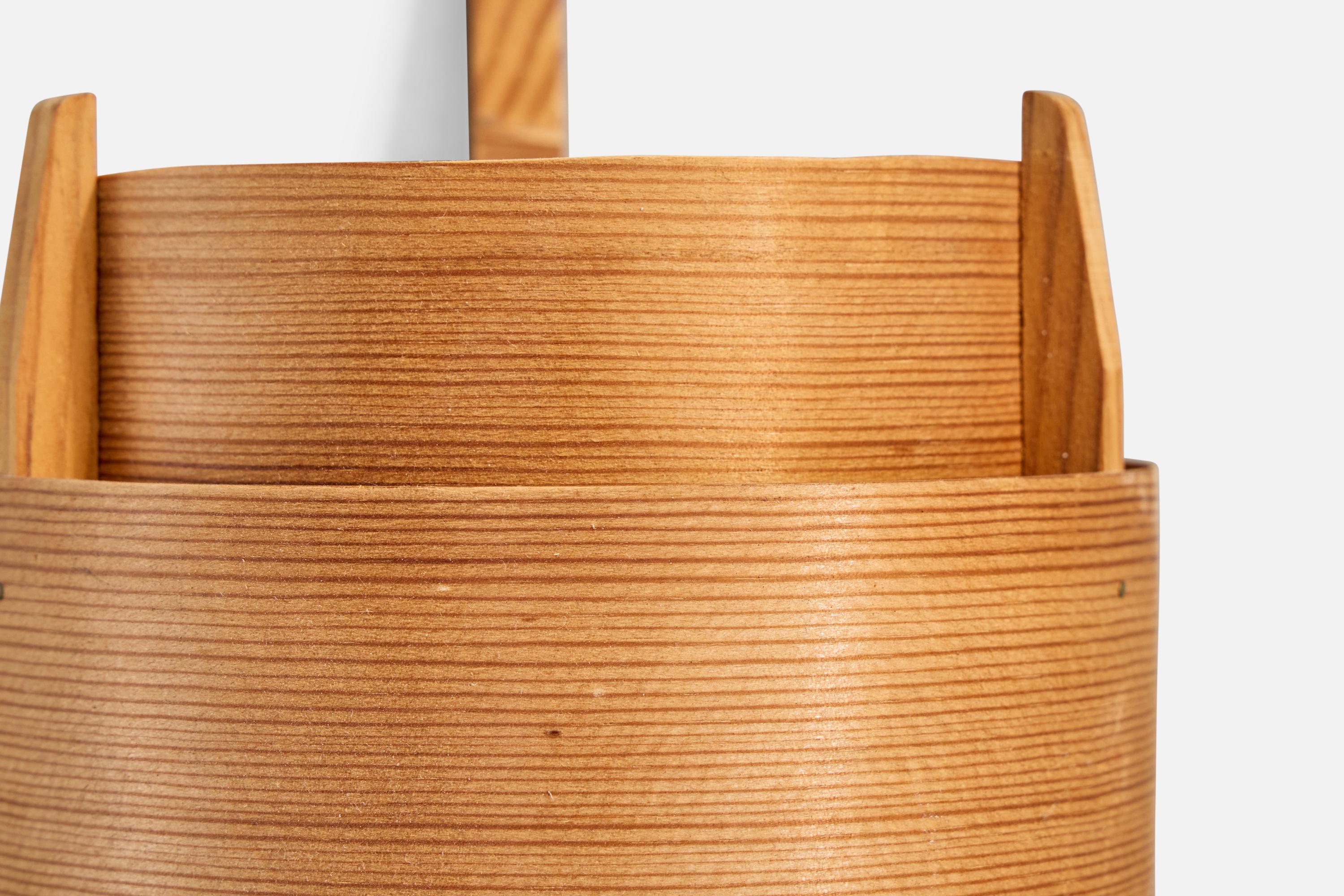 Hans-Agne Jakobsson, Wall Light, Pine, Sweden, 1970s For Sale 1