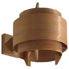 Hans Agne Jakobsson, Wall Light, Pine, Sweden, 1970s