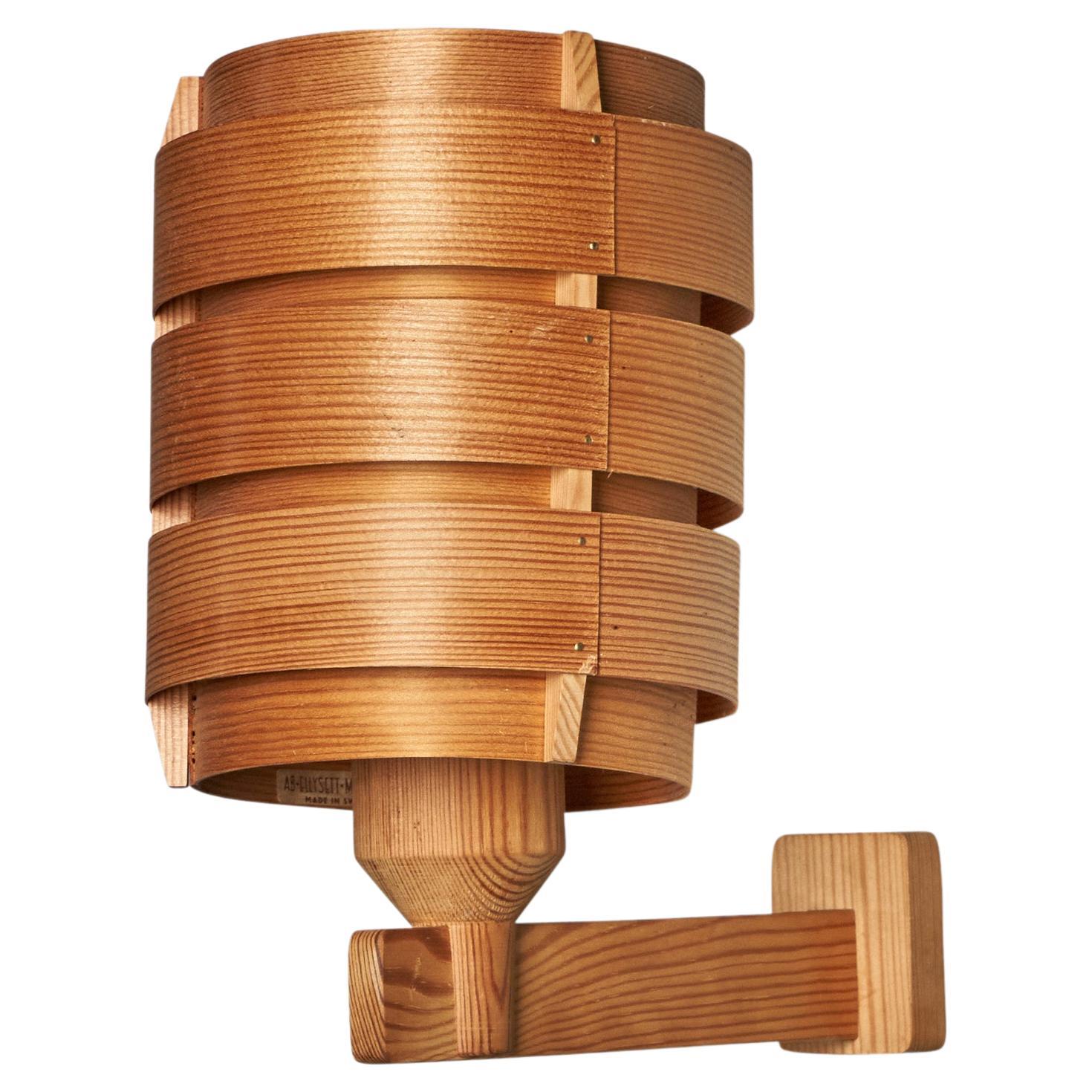 Hans-Agne Jakobsson, Wall Light, Pine, Sweden, 1970s