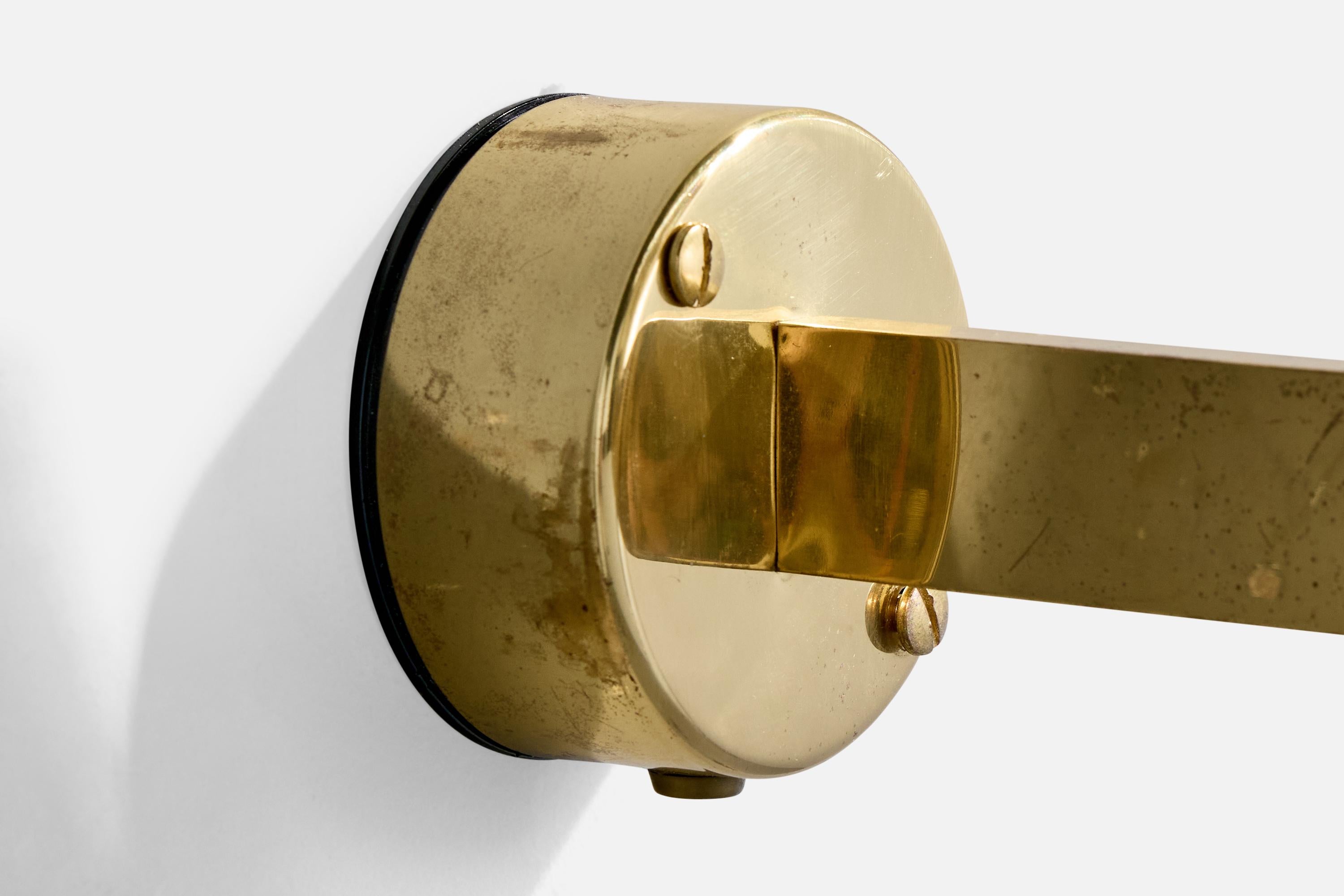 Hans-Agne Jakobsson, Wall Lights, Brass, Fabric, Sweden, 1960s 1