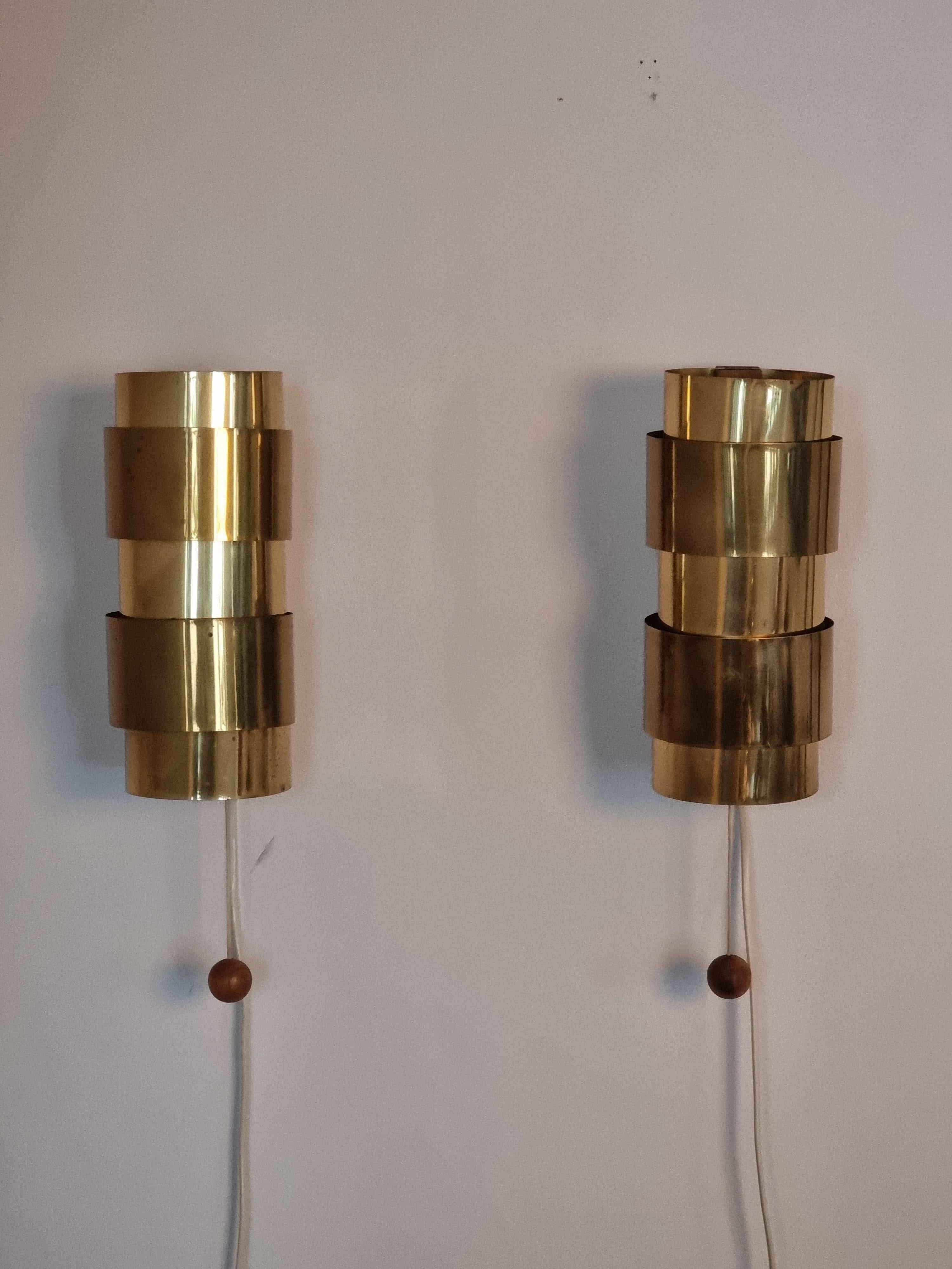 Hans- Agne Jakobsson, Wall Lights, Brass, Scandinavian / Mid-Century Modern 4