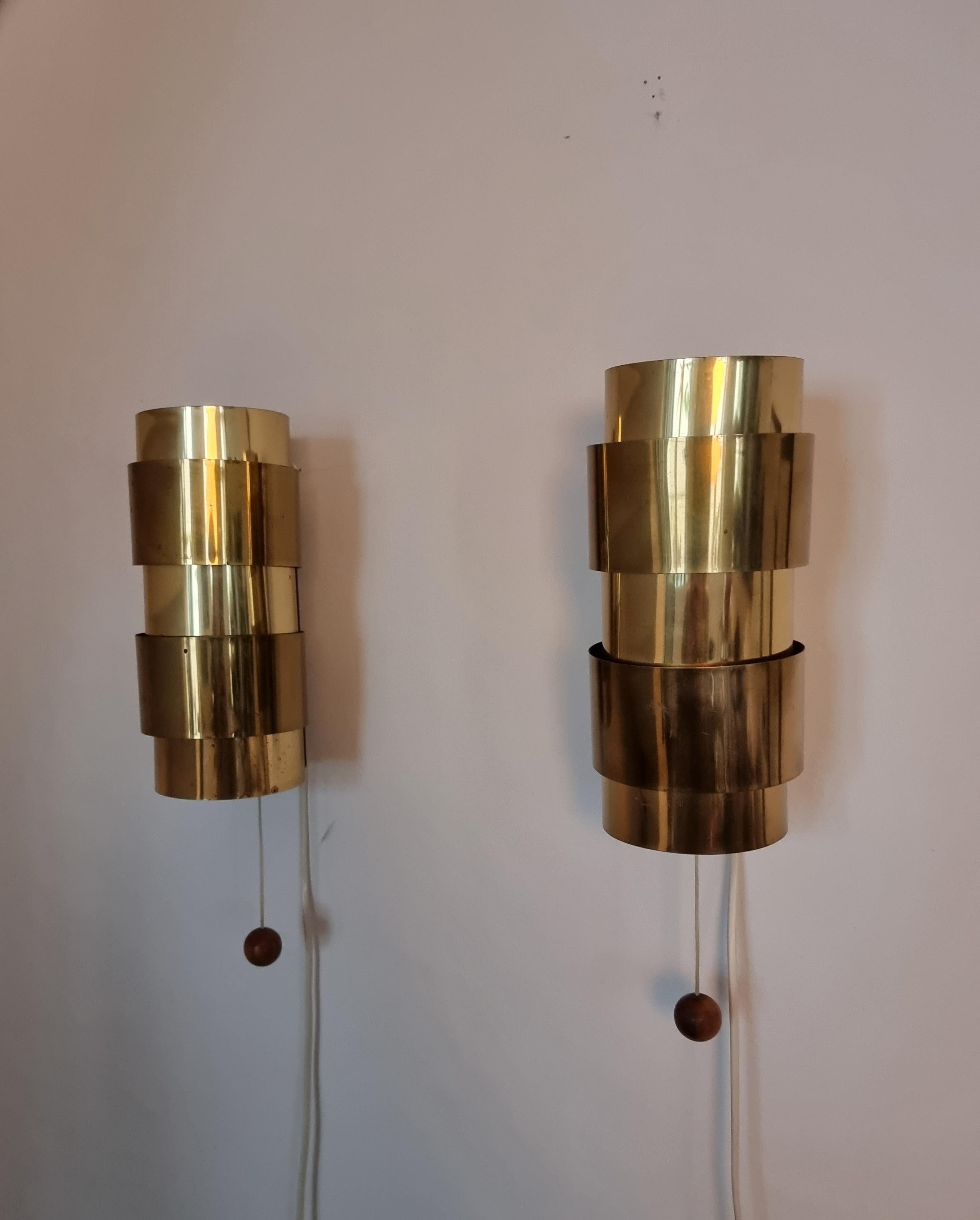 Hans- Agne Jakobsson, Wall Lights, Brass, Scandinavian / Mid-Century Modern 5
