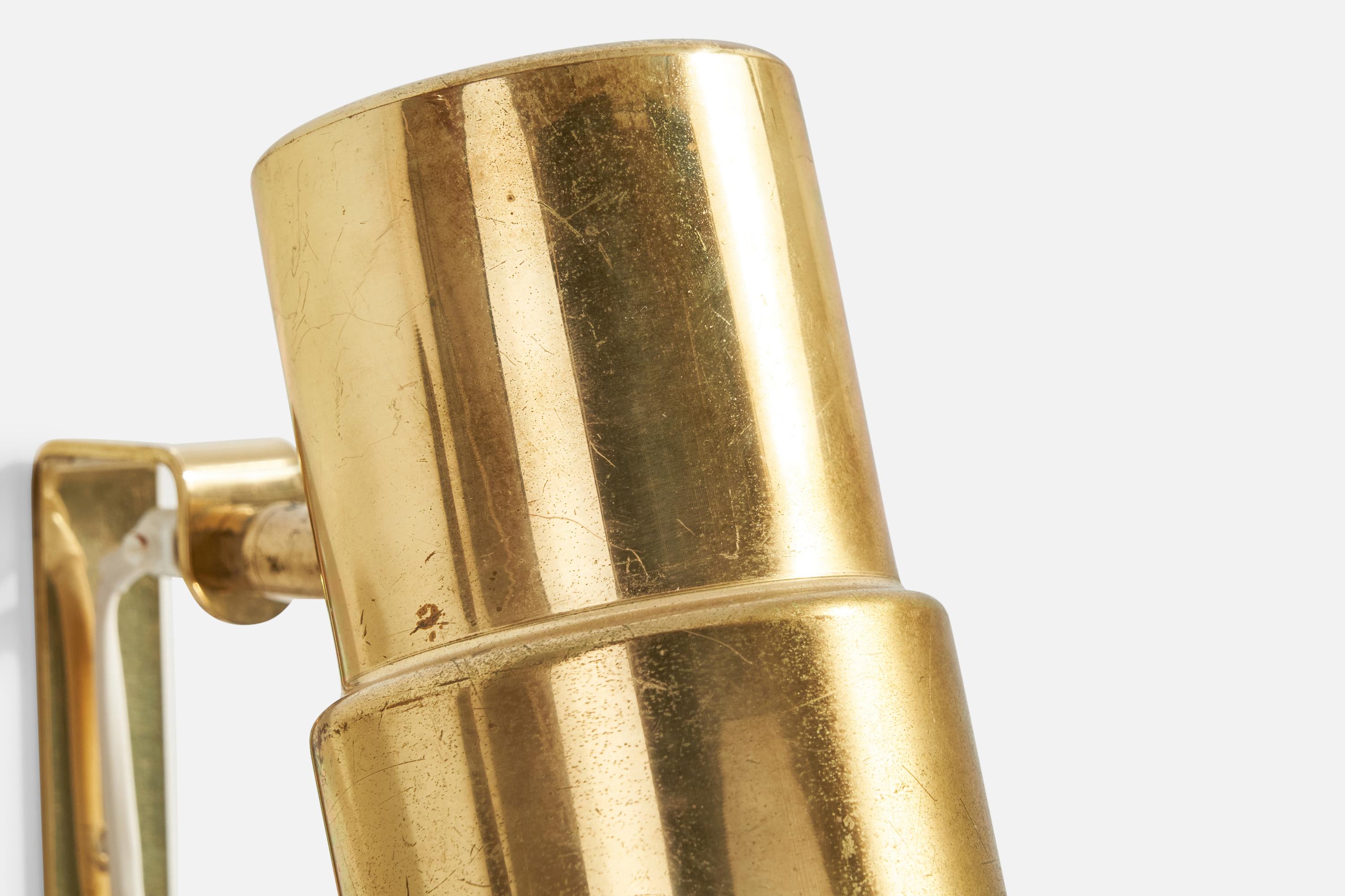 Hans-Agne Jakobsson, Wall Lights, Brass, Sweden, 1960s in vendita 3