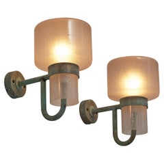 Hans-Agne Jakobsson Wall Lights in Copper and Opaline Glass