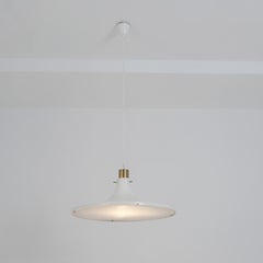 Hans-Agne Jakobsson White Trumpet Pendant Model T 625 for Markaryd 1970s
