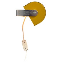 Hans Agne Jakobsson Yellow Space Age Wall Lamp, 1970s